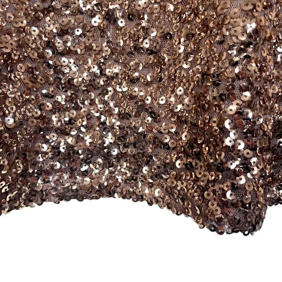 ✨ INC International Concepts Gold Sequin Dress – Size Medium ✨ - Picture 6 of 11